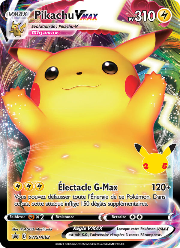 Pikachu VMAX SWSH062 — Sword & Shield Promos (French Pokémon TCG card)