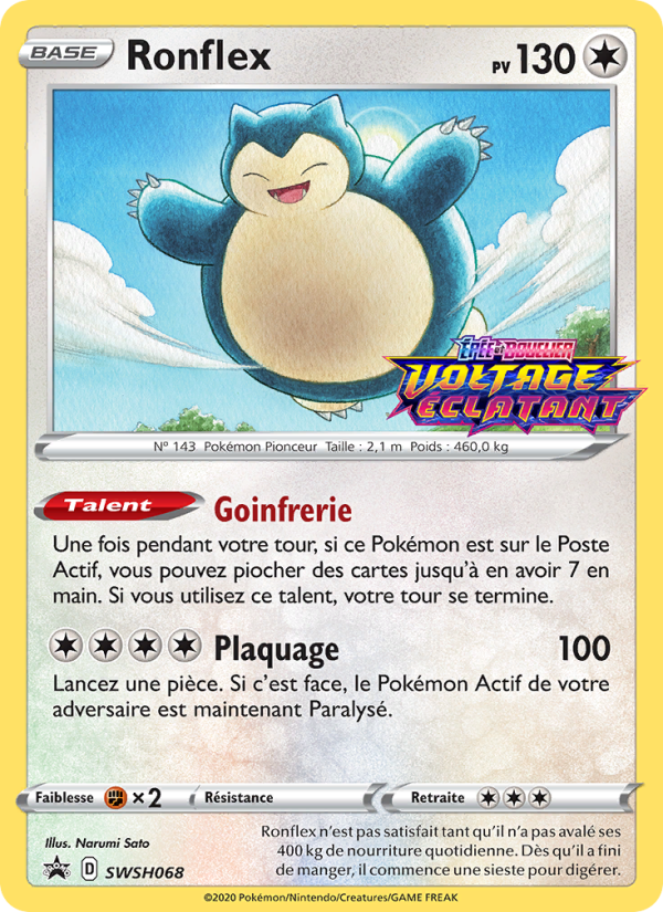 Ronflex SWSH068 — Sword & Shield Promos (French Pokémon TCG card)