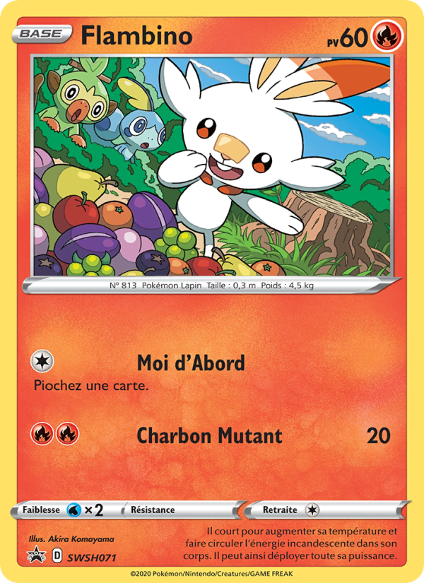 Flambino SWSH071 — Sword & Shield Promos (French Pokémon TCG card)
