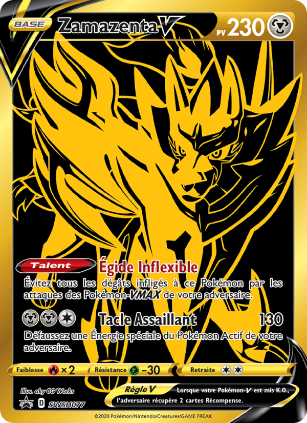 Zamazenta V SWSH077 — Sword & Shield Promos (French Pokémon TCG card)