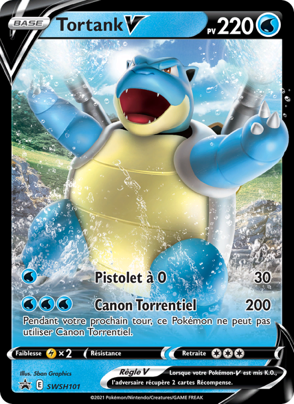 Tortank V SWSH101 — Sword & Shield Promos (French Pokémon TCG card)