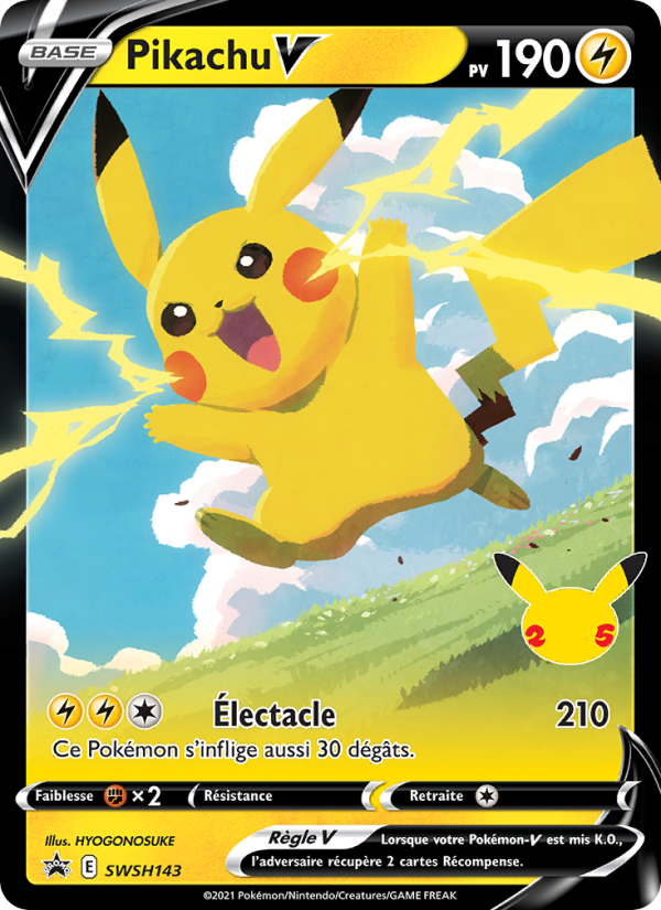 Pikachu V SWSH143 — Sword & Shield Promos (French Pokémon TCG card)