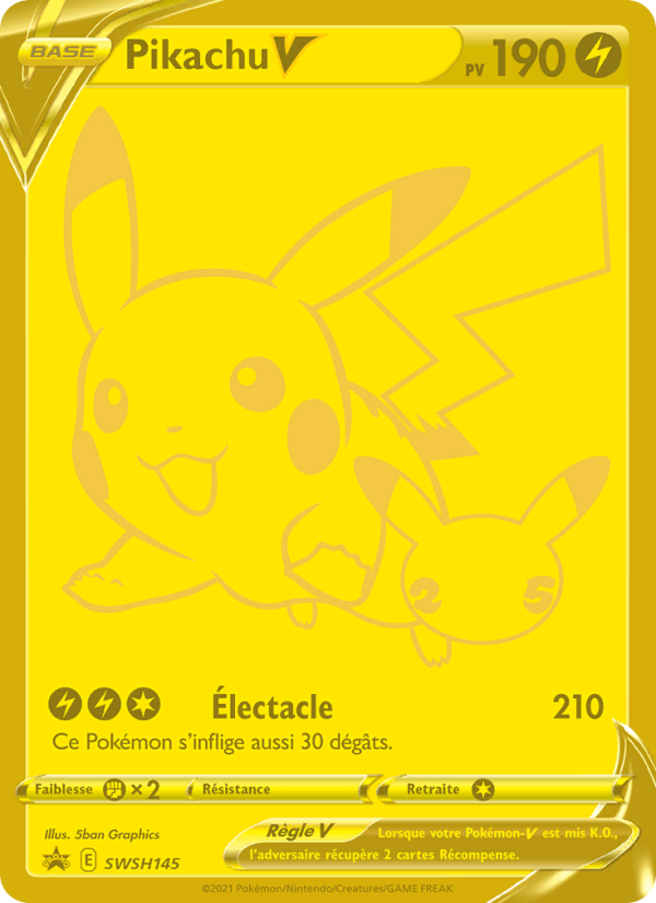 Pikachu V SWSH145 — Sword & Shield Promos (French Pokémon TCG card)
