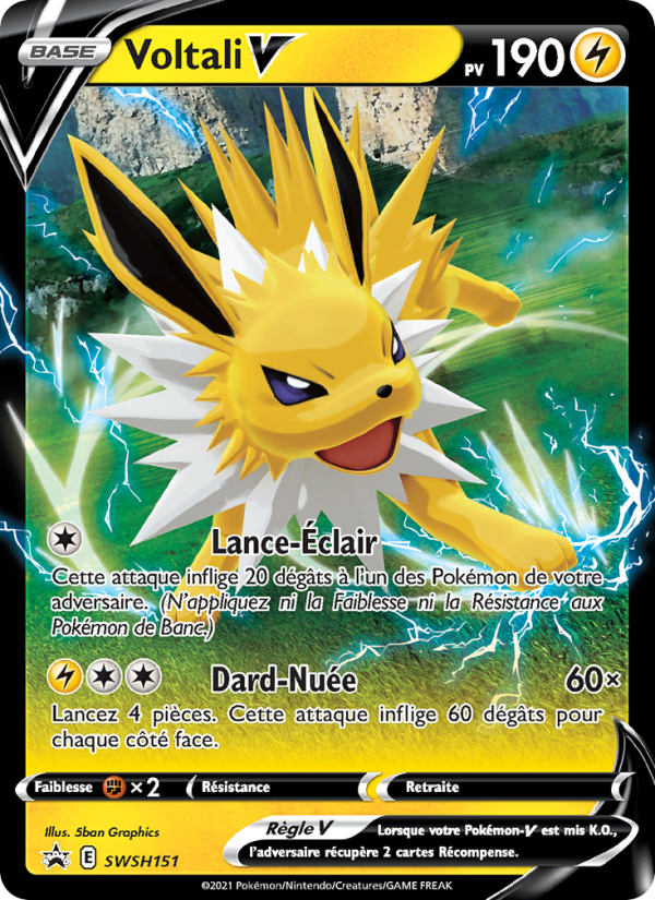 Voltali V SWSH151 — Sword & Shield Promos (French Pokémon TCG card)