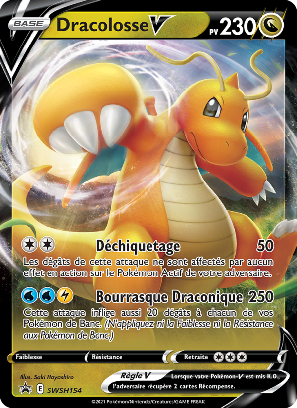 Dracolosse V SWSH154 — Sword & Shield Promos (French Pokémon TCG card)