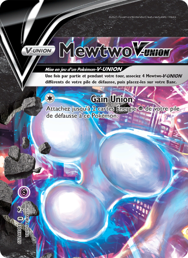 Mewtwo V-UNION SWSH159 — Sword & Shield Promos (French Pokémon TCG card)