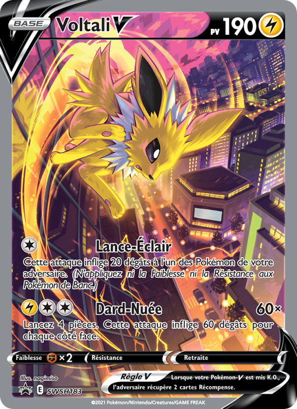 Voltali V SWSH183 — Sword & Shield Promos (French Pokémon TCG card)