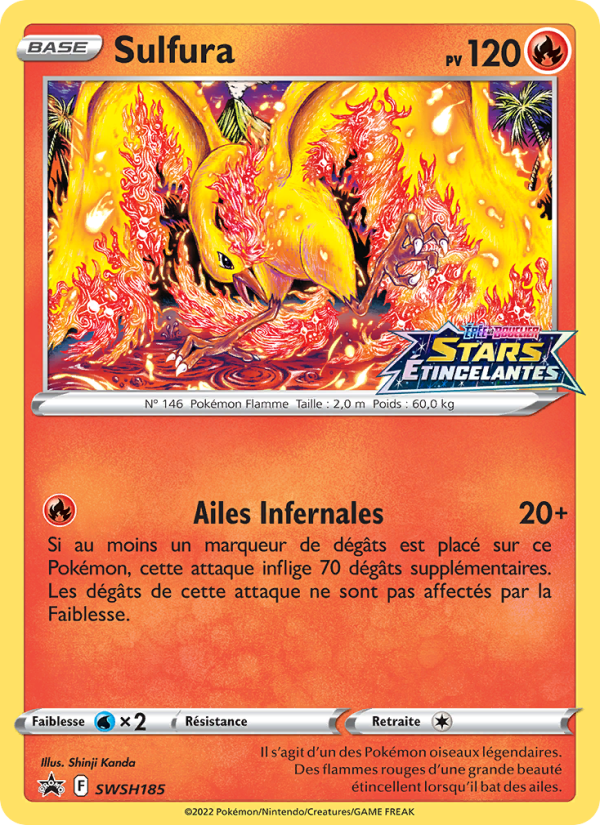 Sulfura SWSH185 — Sword & Shield Promos (French Pokémon TCG card)