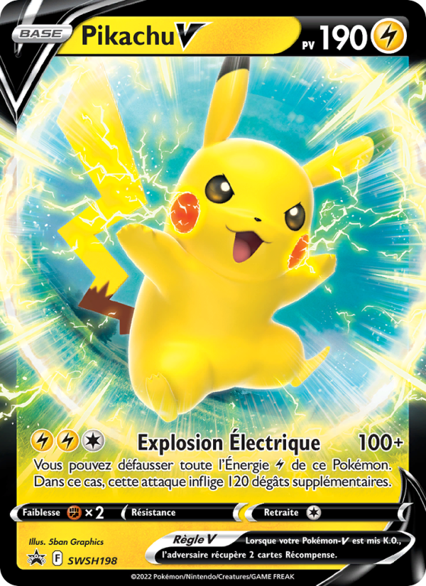 Pikachu V SWSH198 — Sword & Shield Promos (French Pokémon TCG card)