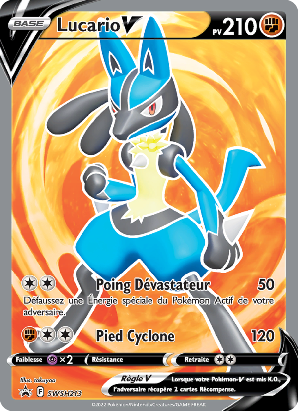 Lucario V SWSH213 — Sword & Shield Promos (French Pokémon TCG card)
