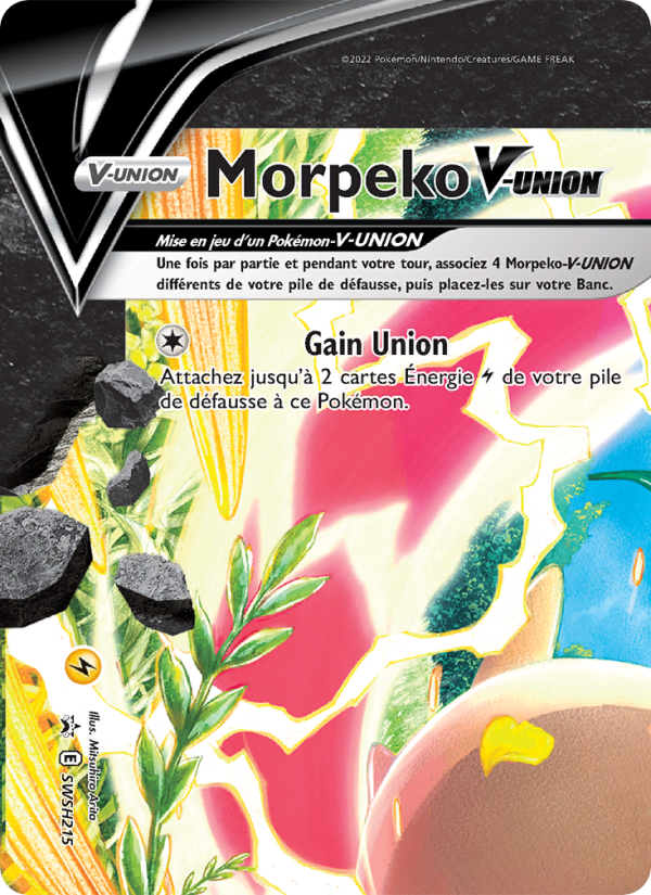 Morpeko V-UNION SWSH215 — Sword & Shield Promos (French Pokémon TCG card)