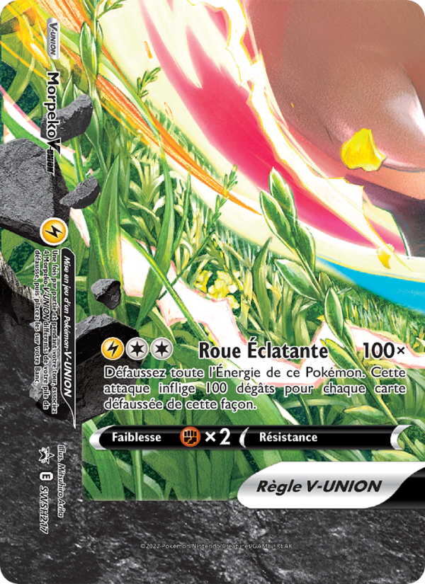 Morpeko V-UNION SWSH217 — Sword & Shield Promos (French Pokémon TCG card)