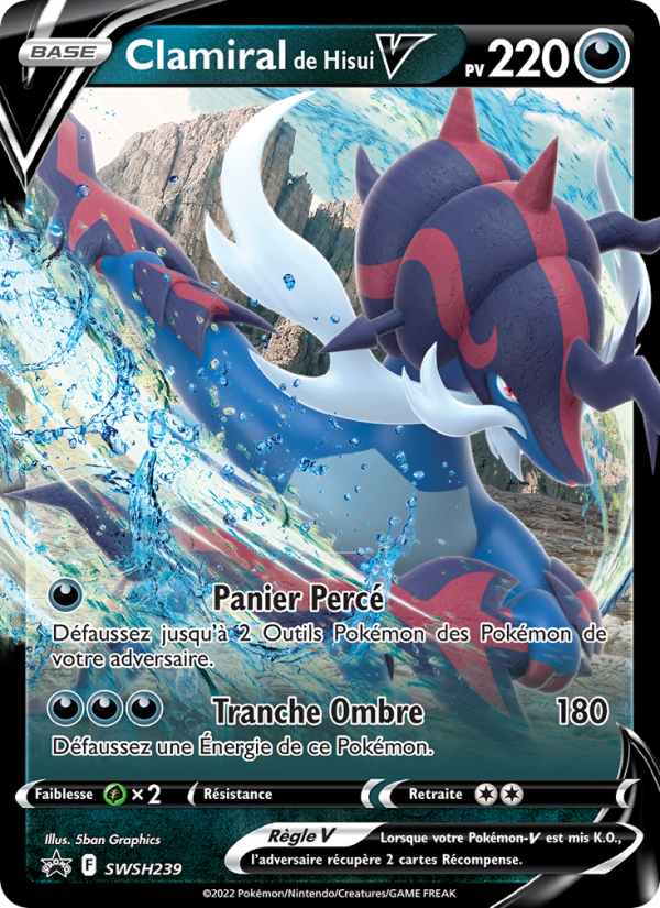 Clamiral de Hisui V SWSH239 — Sword & Shield Promos (French Pokémon TCG card)
