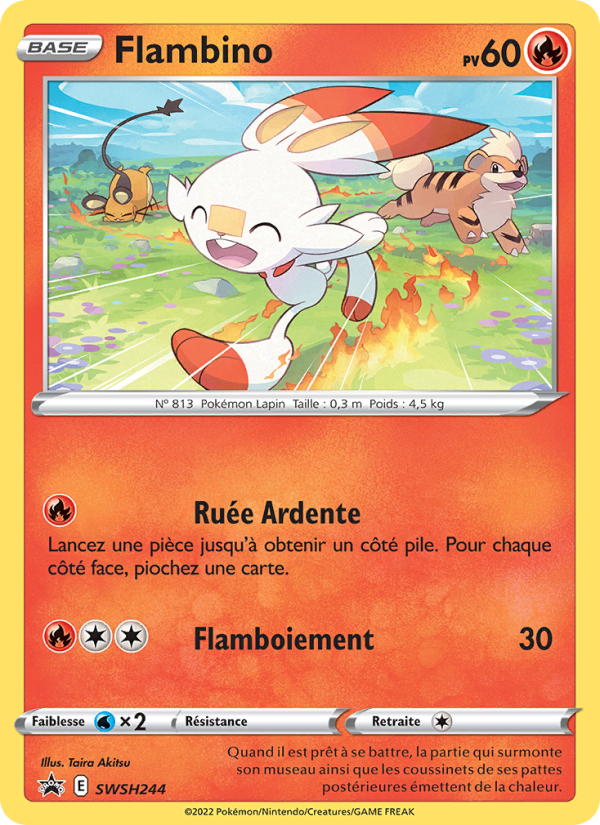 Flambino SWSH244 — Sword & Shield Promos (French Pokémon TCG card)