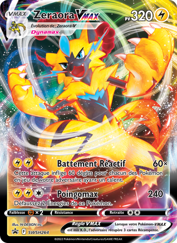 Zeraora VMAX SWSH264 — Sword & Shield Promos (French Pokémon TCG card)