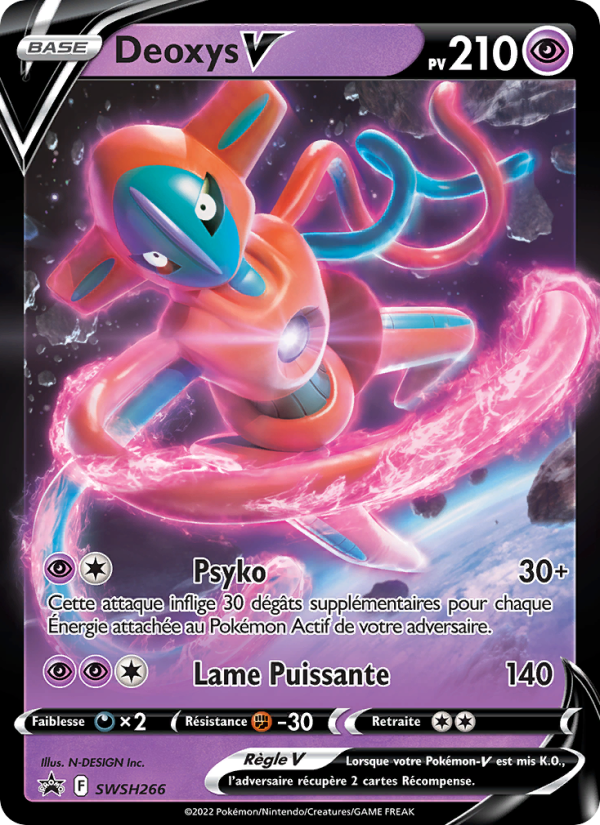 Deoxys V SWSH266 — Sword & Shield Promos (French Pokémon TCG card)