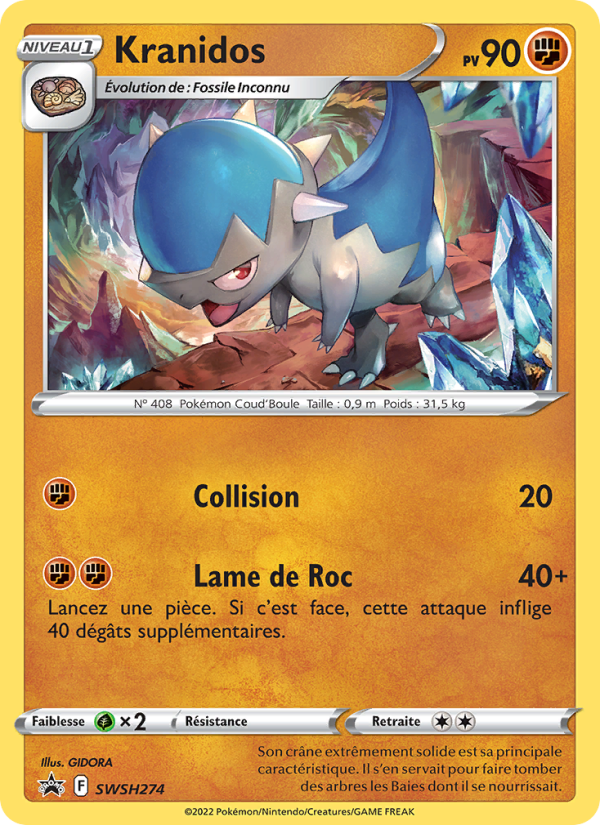 Kranidos SWSH274 — Sword & Shield Promos (French Pokémon TCG card)