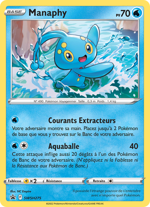 Manaphy SWSH275 — Sword & Shield Promos (French Pokémon TCG card)