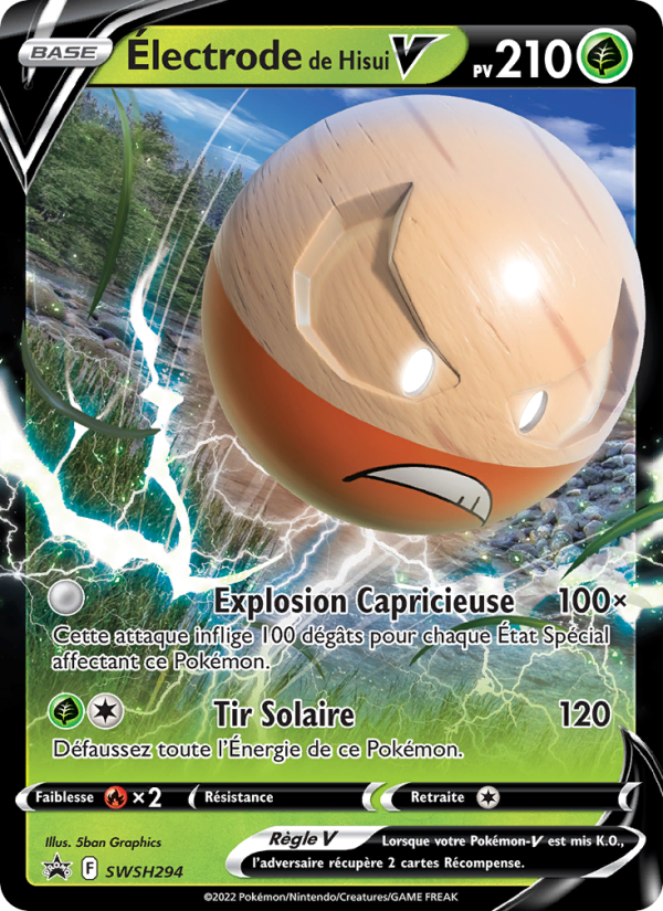 Électrode de Hisui V SWSH294 — Sword & Shield Promos (French Pokémon TCG card)