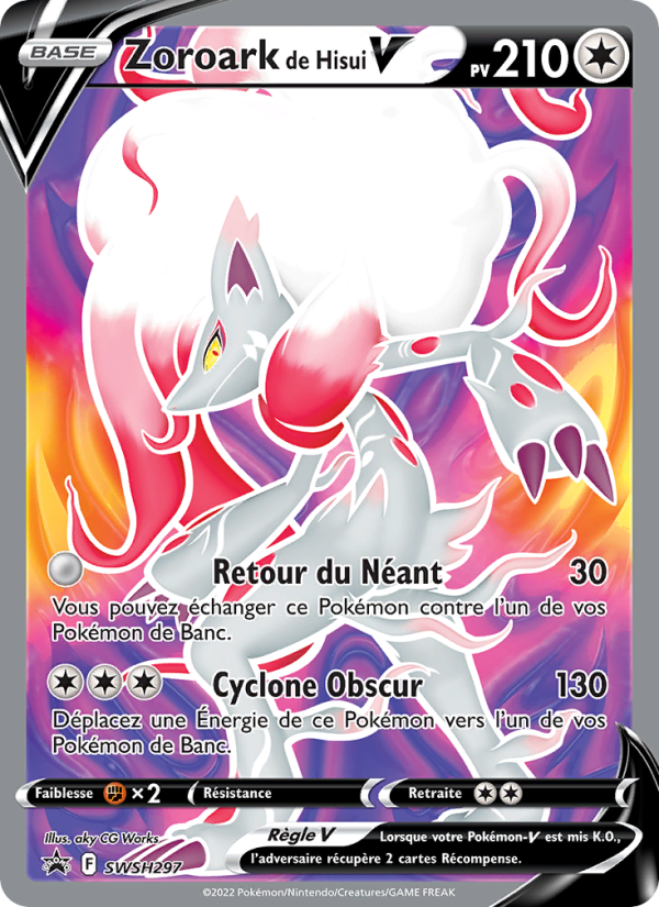 Zoroark de Hisui V SWSH297 — Sword & Shield Promos (French Pokémon TCG card)