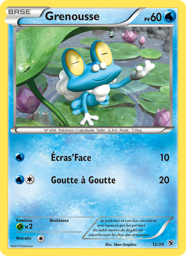 Grenousse 12 — Kalos Starter Set (French Pokémon TCG card)