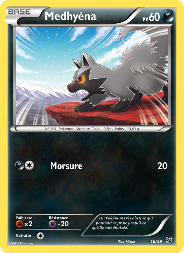 Medhyèna 16 — Kalos Starter Set (French Pokémon TCG card)