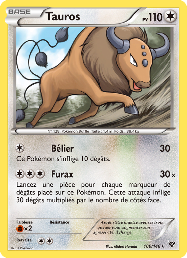 Tauros 100 — XY (French Pokémon TCG card)