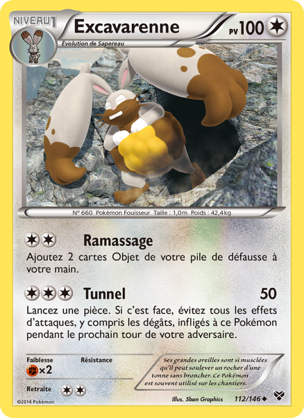 Excavarenne 112 — XY (French Pokémon TCG card)