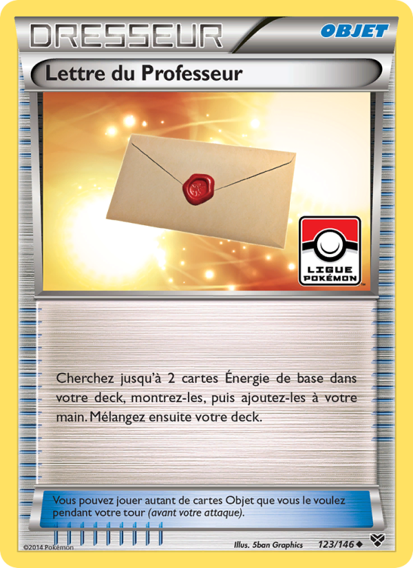 Lettre du Professeur 123 — XY (French Pokémon TCG card)