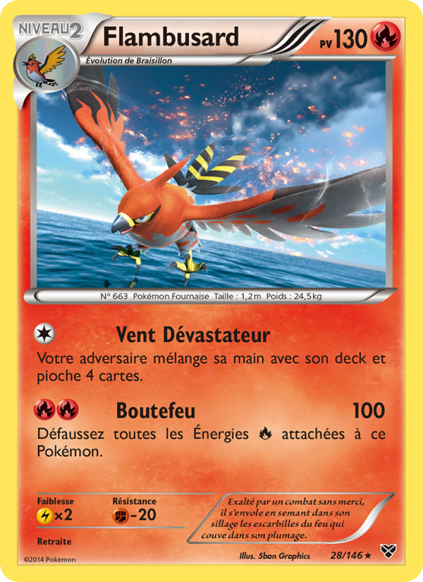Flambusard 28 — XY (French Pokémon TCG card)