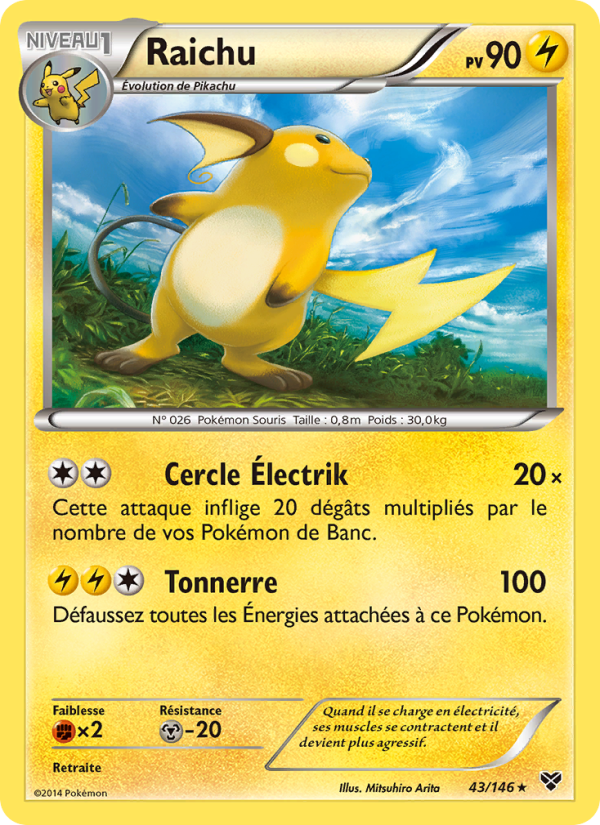 Raichu 43 — XY (French Pokémon TCG card)