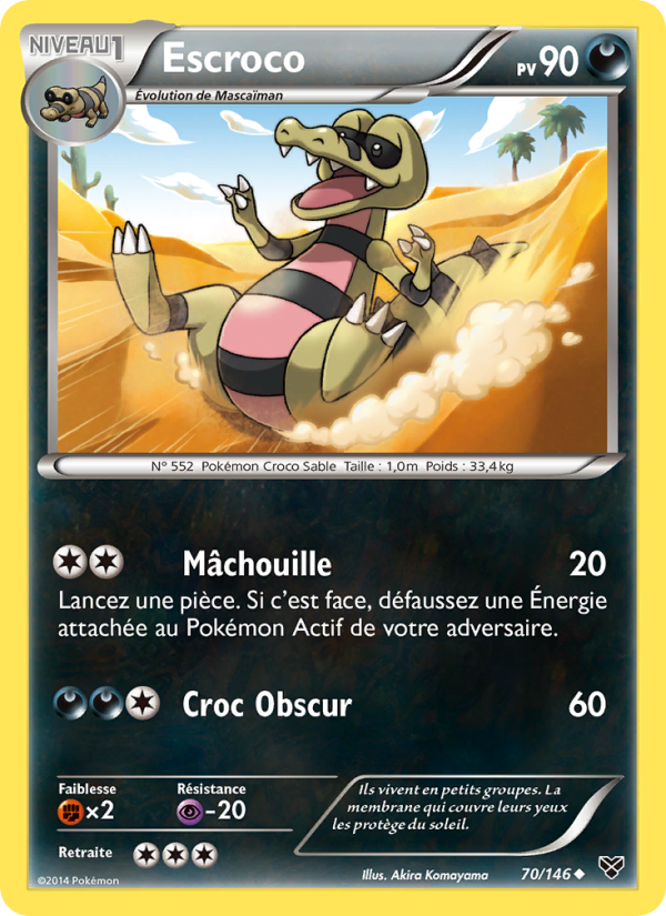 Escroco 70 — XY (French Pokémon TCG card)