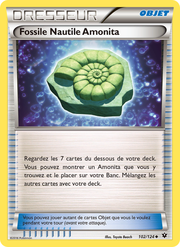 Fossile Nautile Amonita 102 — Fates Collide (French Pokémon TCG card)