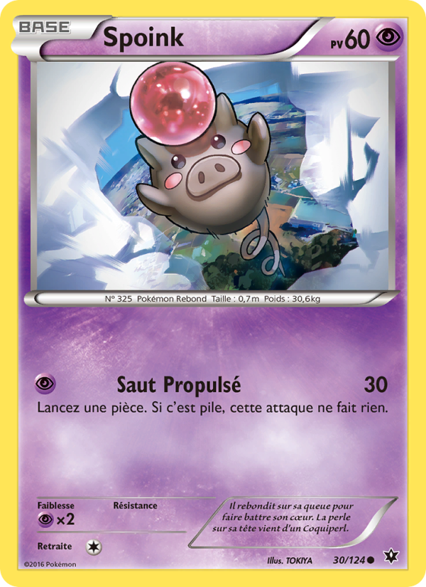 Spoink 30 — Fates Collide (French Pokémon TCG card)