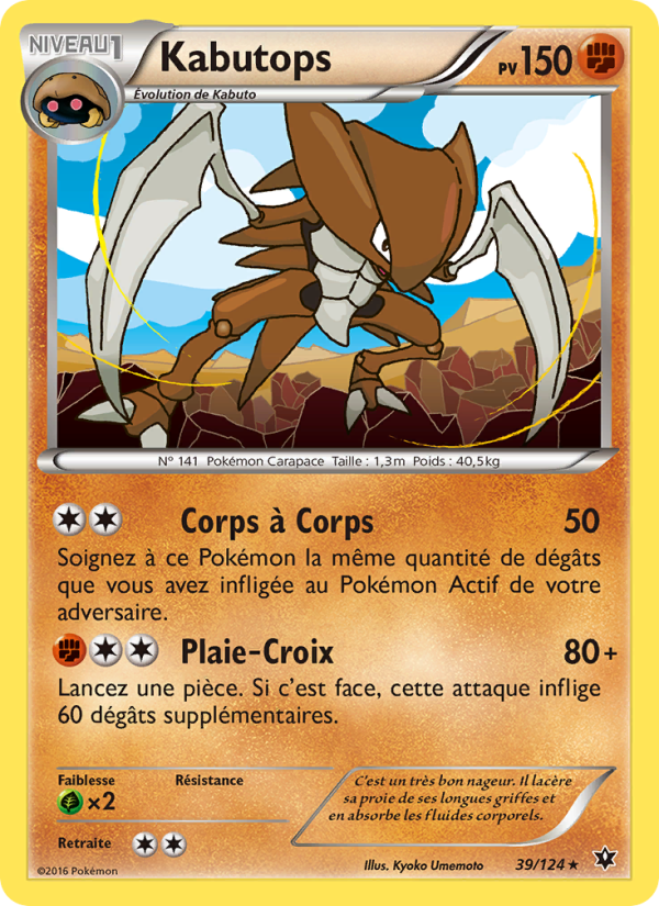 Kabutops 39 — Fates Collide (French Pokémon TCG card)