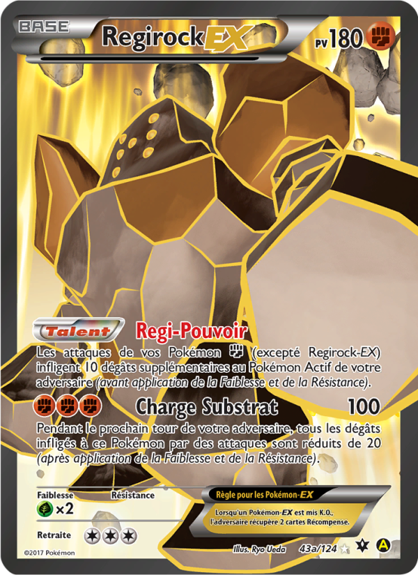Regirock EX 43a — Fates Collide (French Pokémon TCG card)