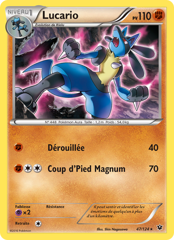 Lucario 47 — Fates Collide (French Pokémon TCG card)