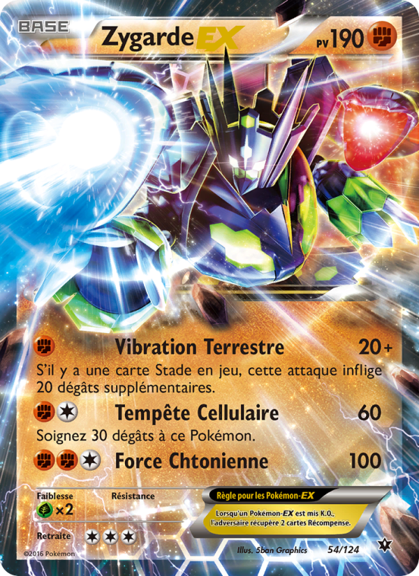 Zygarde EX 54 — Fates Collide (French Pokémon TCG card)