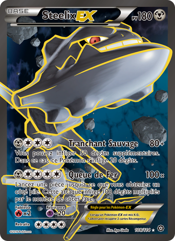 Steelix EX 108 — Steam Siege (French Pokémon TCG card)