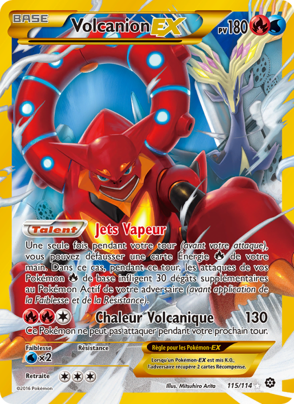 Volcanion EX 115 — Steam Siege (French Pokémon TCG card)