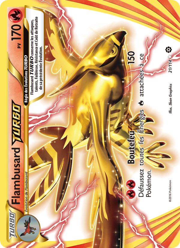 Flambusard TURBO 21 — Steam Siege (French Pokémon TCG card)