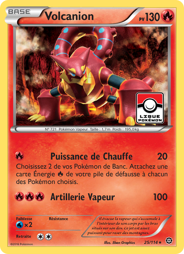 Volcanion 25 — Steam Siege (French Pokémon TCG card)