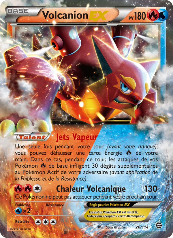 Volcanion EX 26 — Steam Siege (French Pokémon TCG card)