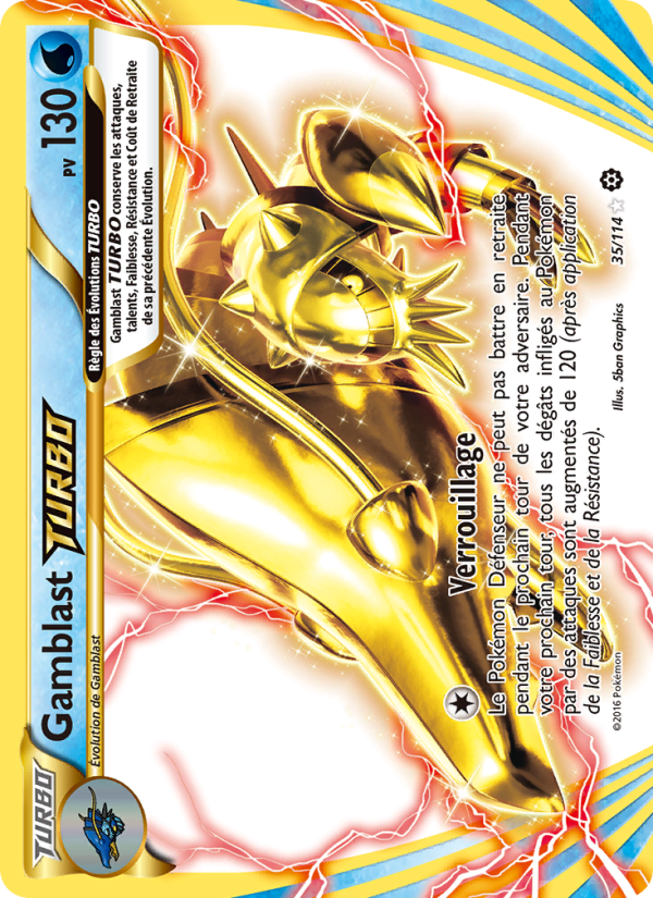 Gamblast TURBO 35 — Steam Siege (French Pokémon TCG card)