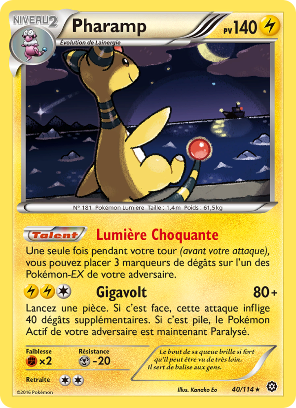 Pharamp 40 — Steam Siege (French Pokémon TCG card)