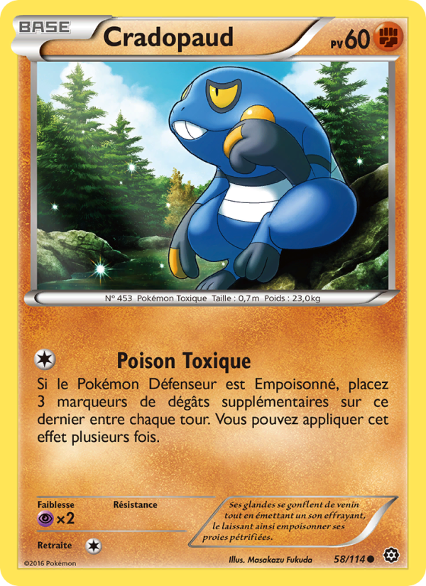 Cradopaud 58 — Steam Siege (French Pokémon TCG card)