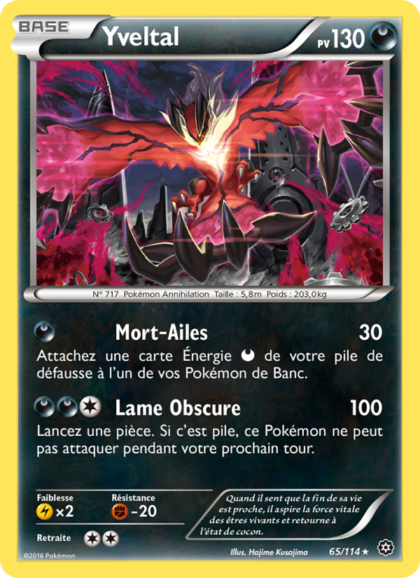 Yveltal 65 — Steam Siege (French Pokémon TCG card)