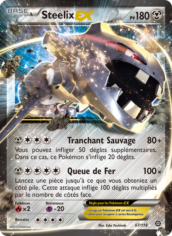 Steelix EX 67 — Steam Siege (French Pokémon TCG card)