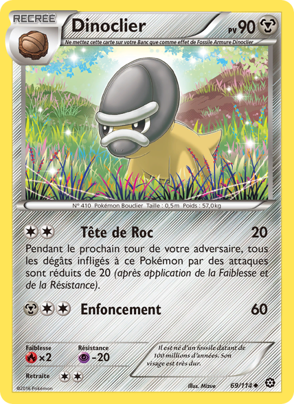 Dinoclier 69 — Steam Siege (French Pokémon TCG card)