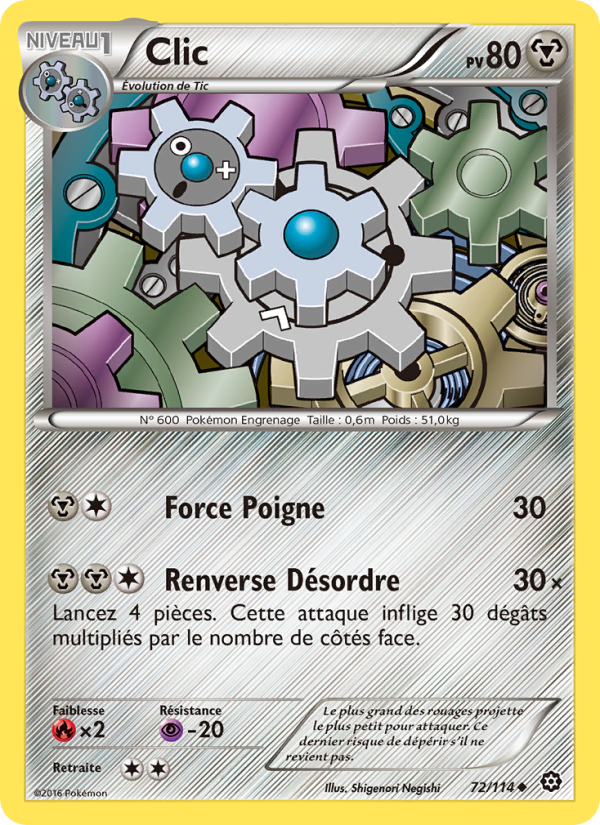 Clic 72 — Steam Siege (French Pokémon TCG card)